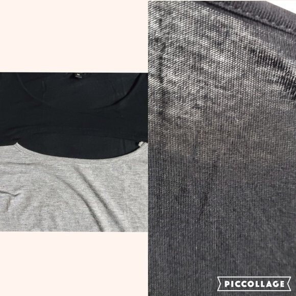 Patty black gray long sleeve top sz M - Picture 7 of 12